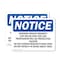 Signmission Entering Private Property Stay Below High OSHA Notice Sign, Plastic, 10in W x 7in L, 2PK OS-2PACK-NS-P-710-L-12089 - alternate 1